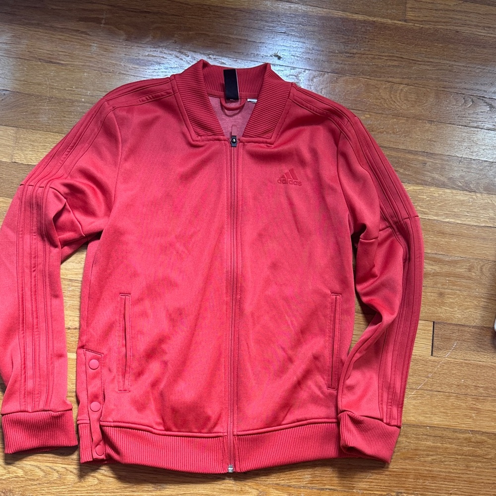 adidas orange Bomber-Style Track Jacket